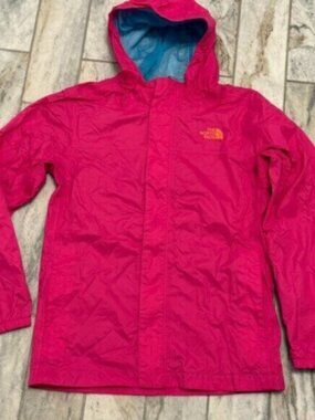 The North Face girls youth large size 14/16 pink Hyvent waterproof jacket